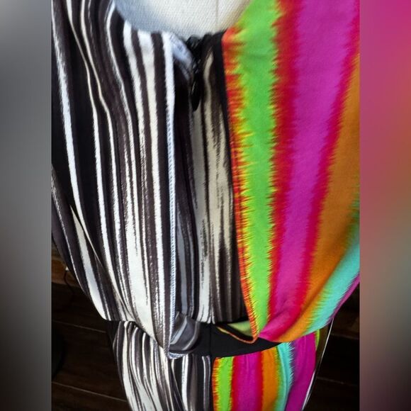 Maggy London Rainbow Surplice Midi Dress - Picture 6 of 16